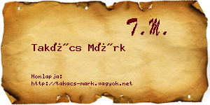 Takács Márk névjegykártya