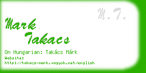 mark takacs business card